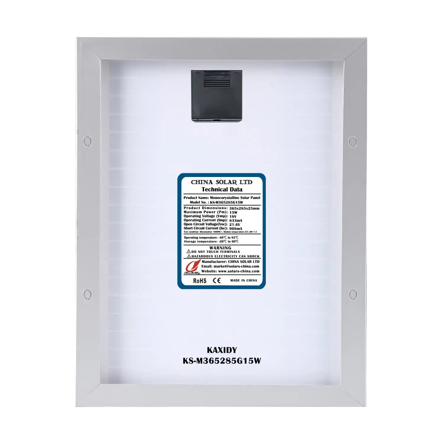 Monokristalline Solarmodul 15W