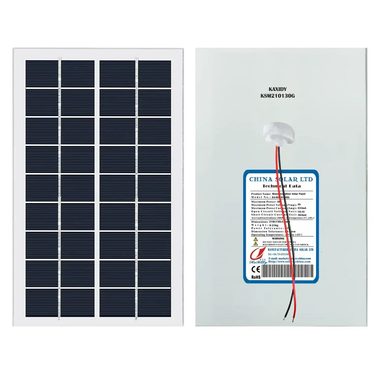 Photovoltaik Solarpaneele 9V