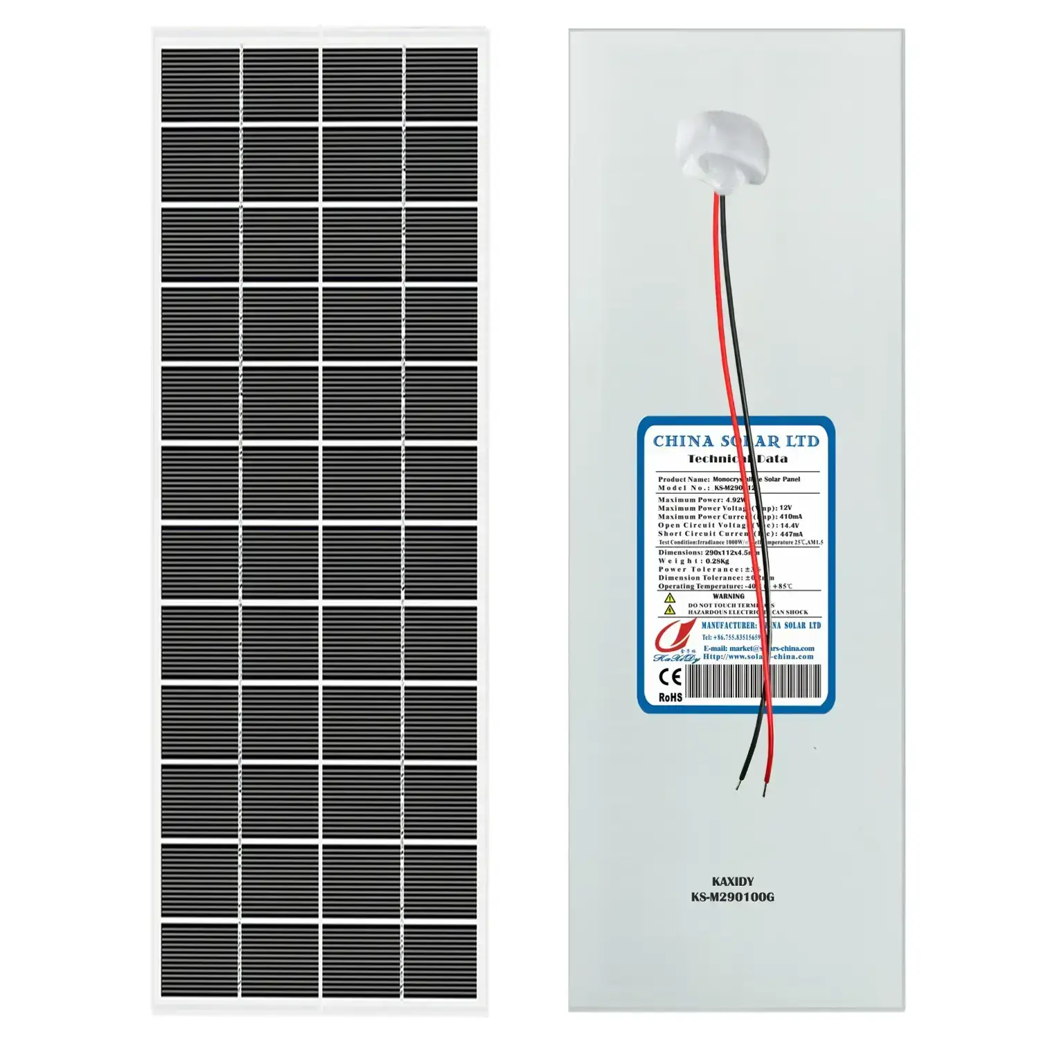 12V Monokristalline Solarpanel