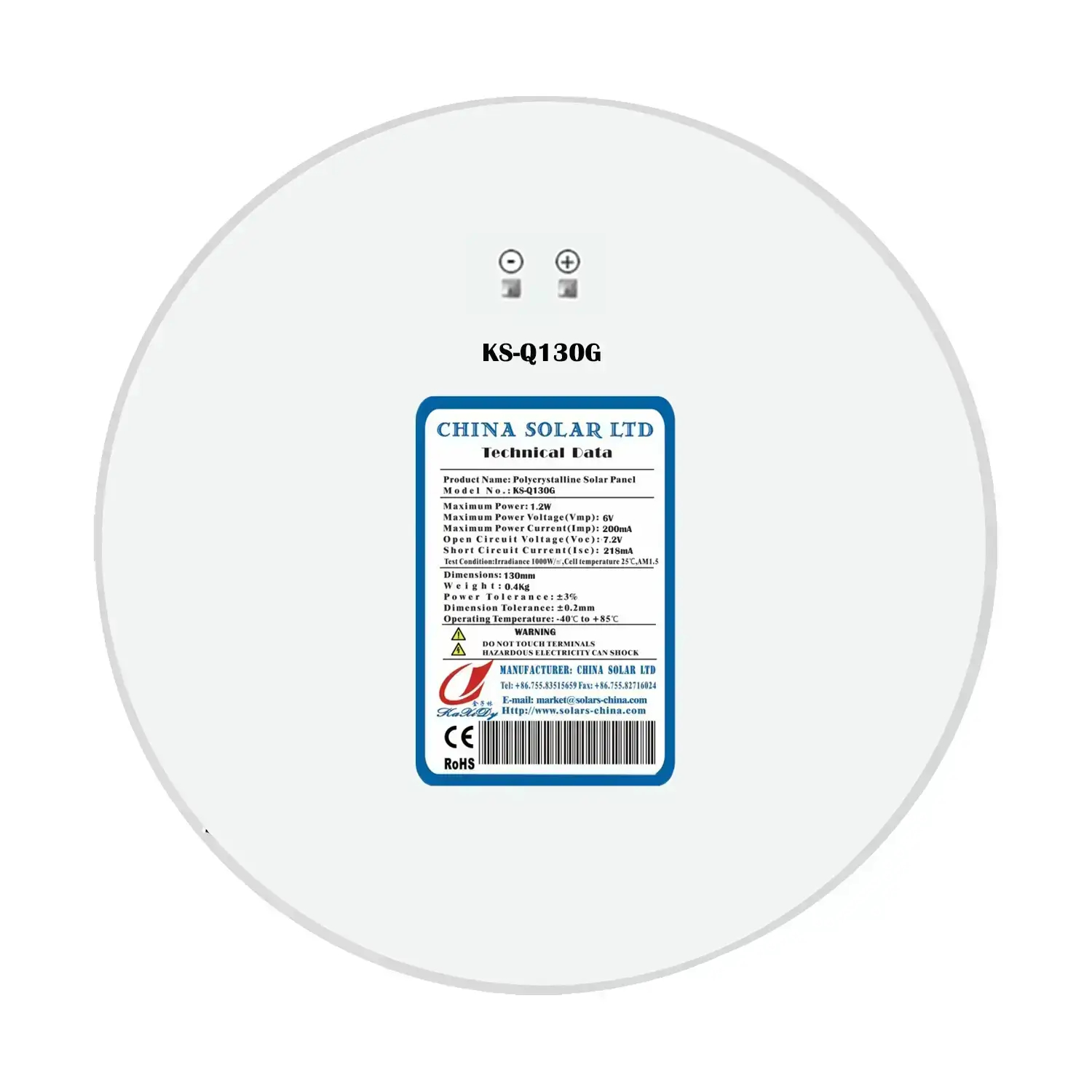 Round Solarpanel 6V