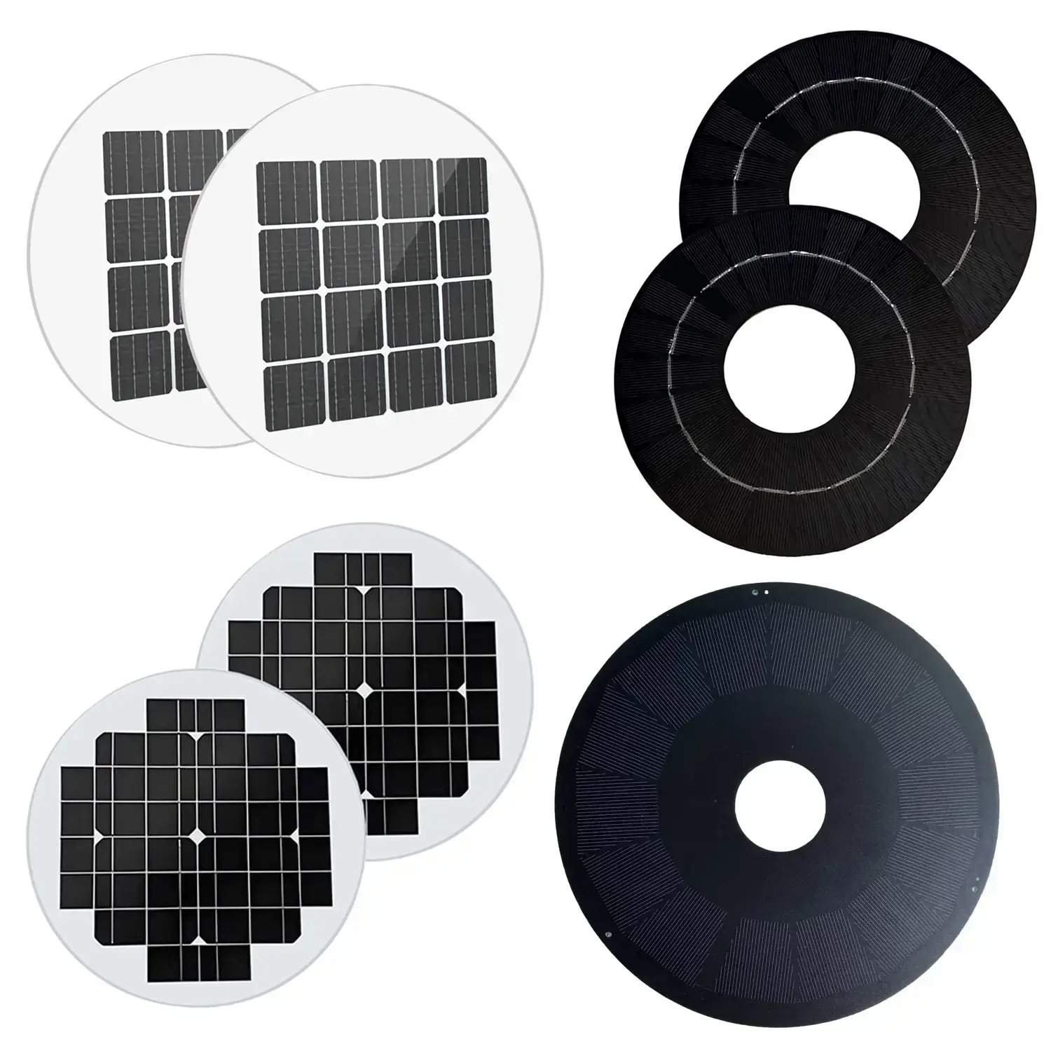 Runde Solarmodule